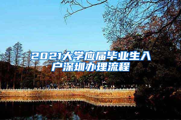 2021大学应届毕业生入户深圳办理流程