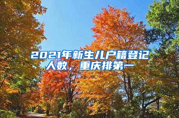 2021年新生儿户籍登记人数，重庆排第一