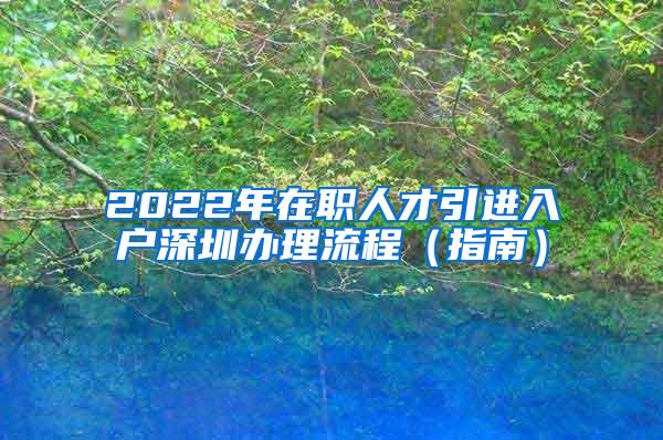 2022年在职人才引进入户深圳办理流程（指南）