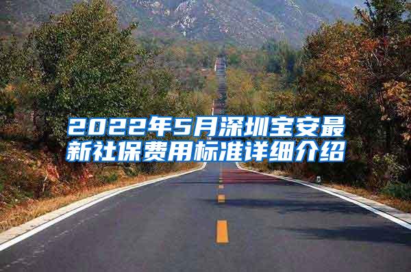 2022年5月深圳宝安最新社保费用标准详细介绍