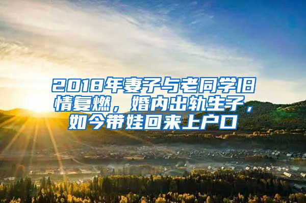 2018年妻子与老同学旧情复燃，婚内出轨生子，如今带娃回来上户口