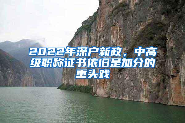 2022年深户新政，中高级职称证书依旧是加分的重头戏