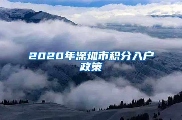 2020年深圳市积分入户政策