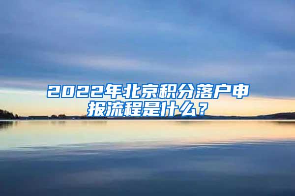 2022年北京积分落户申报流程是什么？