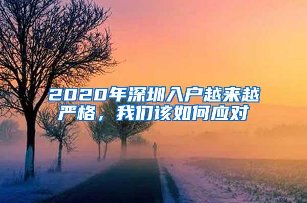 2020年深圳入户越来越严格，我们该如何应对