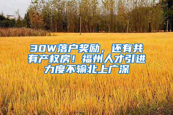 30W落户奖励，还有共有产权房！福州人才引进力度不输北上广深