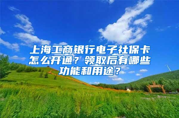 上海工商银行电子社保卡怎么开通？领取后有哪些功能和用途？