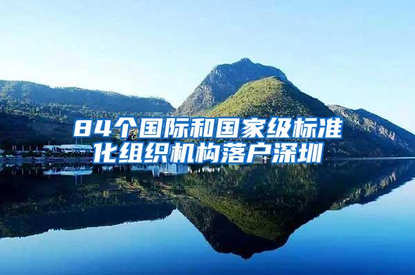 84个国际和国家级标准化组织机构落户深圳