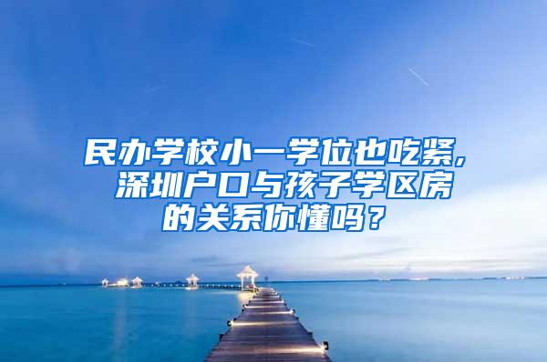 民办学校小一学位也吃紧, 深圳户口与孩子学区房的关系你懂吗？