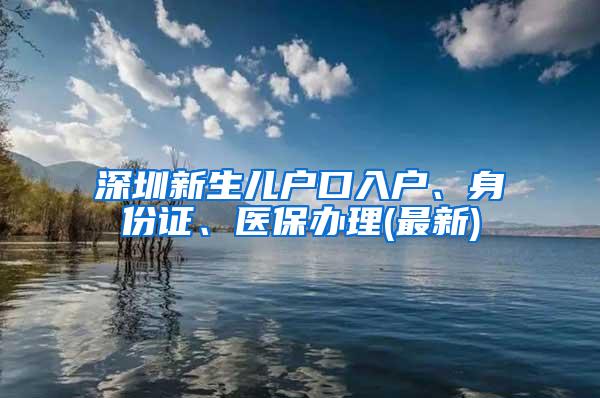 深圳新生儿户口入户、身份证、医保办理(最新)