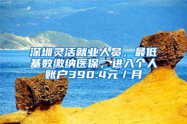 深圳灵活就业人员，最低基数缴纳医保，进入个人账户390.4元／月