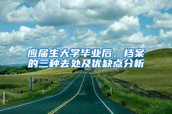 应届生大学毕业后，档案的三种去处及优缺点分析