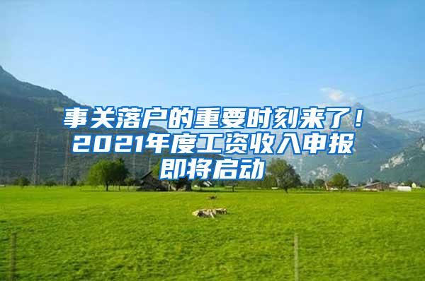 事关落户的重要时刻来了！2021年度工资收入申报即将启动