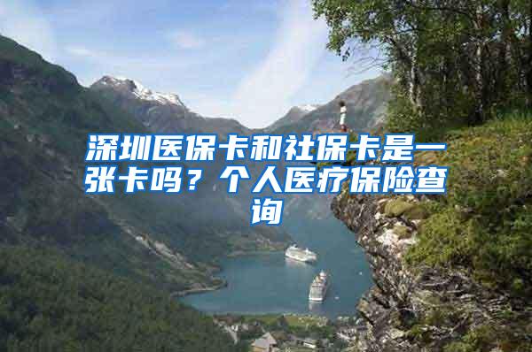 深圳医保卡和社保卡是一张卡吗？个人医疗保险查询