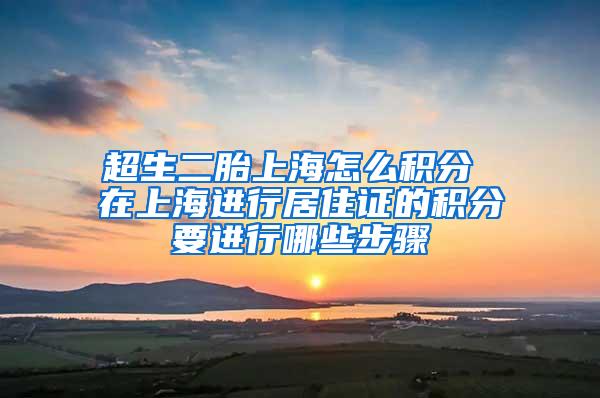 超生二胎上海怎么积分 在上海进行居住证的积分要进行哪些步骤