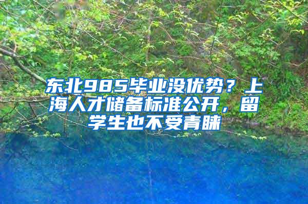 东北985毕业没优势？上海人才储备标准公开，留学生也不受青睐