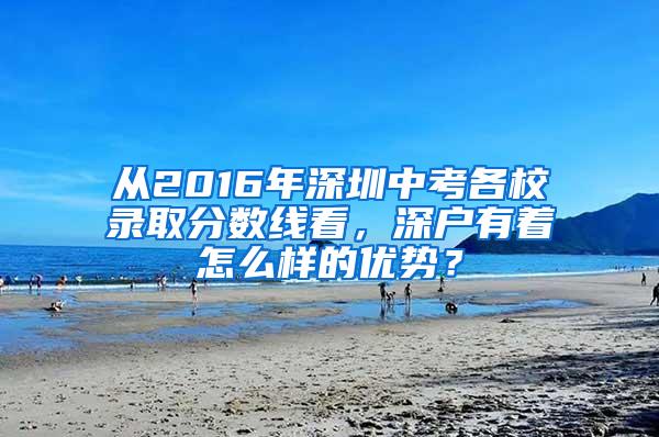 从2016年深圳中考各校录取分数线看，深户有着怎么样的优势？