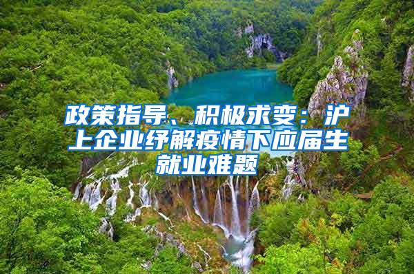 政策指导、积极求变：沪上企业纾解疫情下应届生就业难题