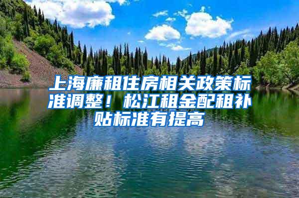 上海廉租住房相关政策标准调整！松江租金配租补贴标准有提高