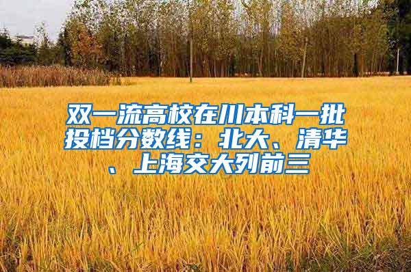 双一流高校在川本科一批投档分数线：北大、清华、上海交大列前三