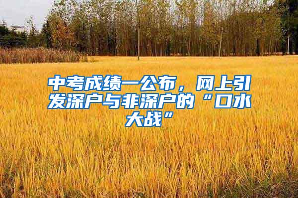 中考成绩一公布，网上引发深户与非深户的“口水大战”