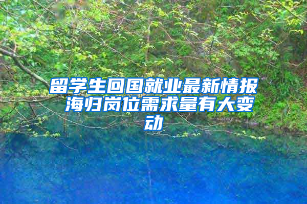 留学生回国就业最新情报 海归岗位需求量有大变动