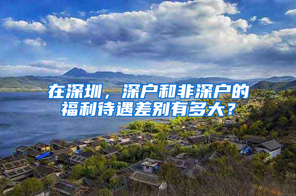 在深圳，深户和非深户的福利待遇差别有多大？