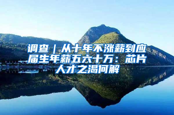 调查｜从十年不涨薪到应届生年薪五六十万：芯片人才之渴何解