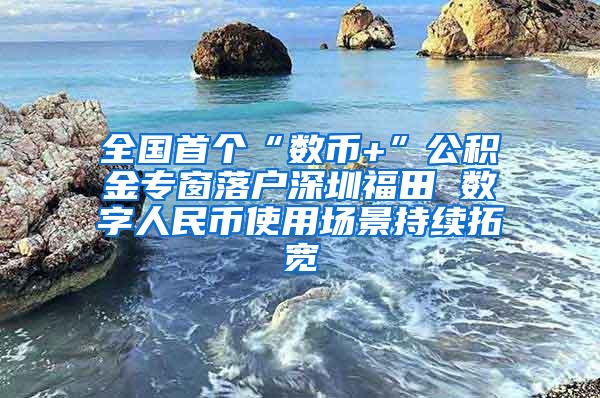 全国首个“数币+”公积金专窗落户深圳福田 数字人民币使用场景持续拓宽