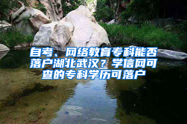 自考、网络教育专科能否落户湖北武汉？学信网可查的专科学历可落户