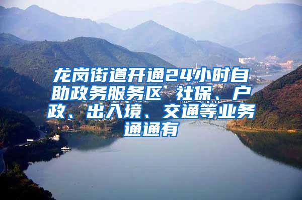 龙岗街道开通24小时自助政务服务区 社保、户政、出入境、交通等业务通通有