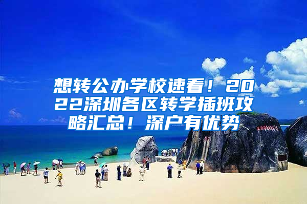 想转公办学校速看！2022深圳各区转学插班攻略汇总！深户有优势