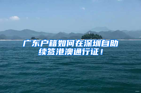 广东户籍如何在深圳自助续签港澳通行证！