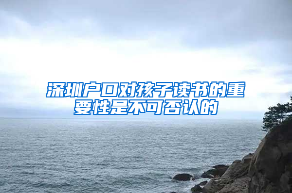 深圳户口对孩子读书的重要性是不可否认的