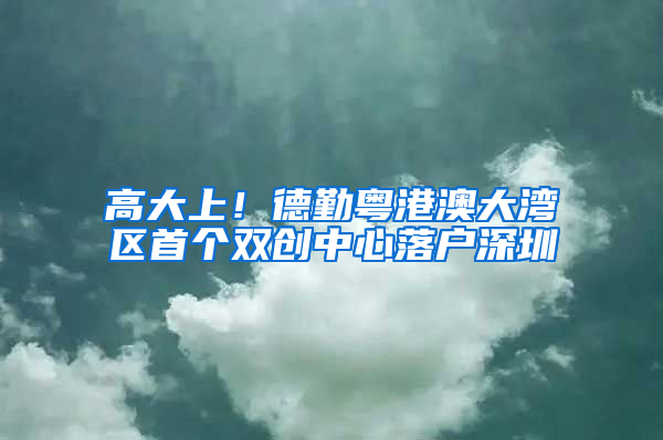 高大上！德勤粤港澳大湾区首个双创中心落户深圳