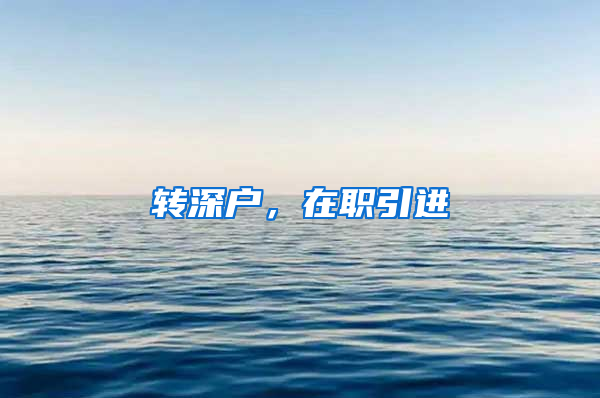 转深户，在职引进