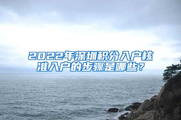 2022年深圳积分入户核准入户的步骤是哪些？