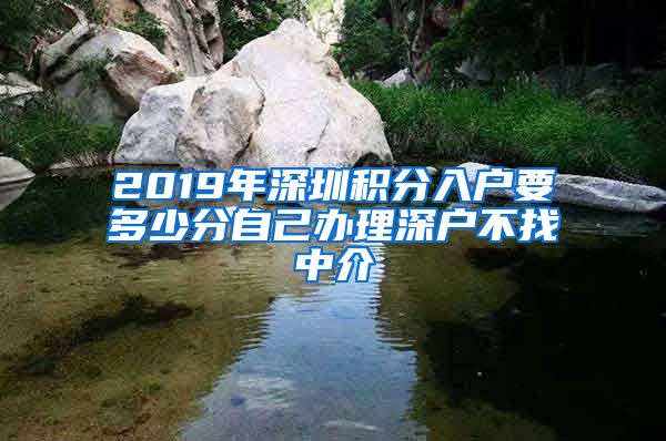 2019年深圳积分入户要多少分自己办理深户不找中介