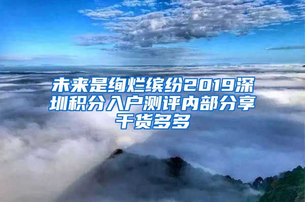 未来是绚烂缤纷2019深圳积分入户测评内部分享干货多多