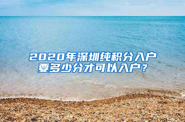 2020年深圳纯积分入户要多少分才可以入户？