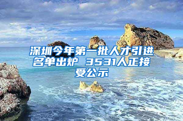 深圳今年第一批人才引进名单出炉 3531人正接受公示