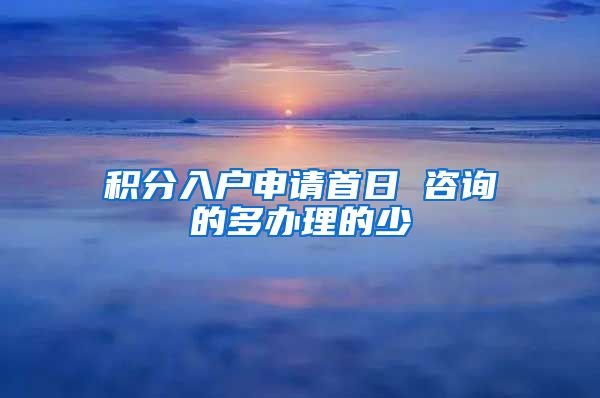 积分入户申请首日 咨询的多办理的少