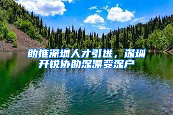 助推深圳人才引进，深圳开锐协助深漂变深户