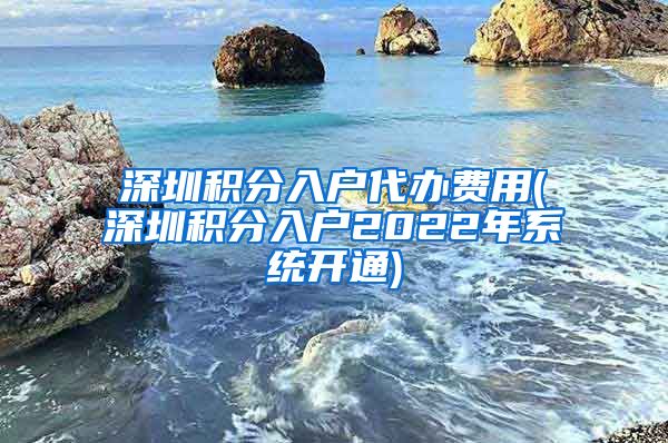 深圳积分入户代办费用(深圳积分入户2022年系统开通)