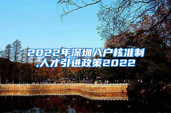 2022年深圳入户核准制,人才引进政策2022