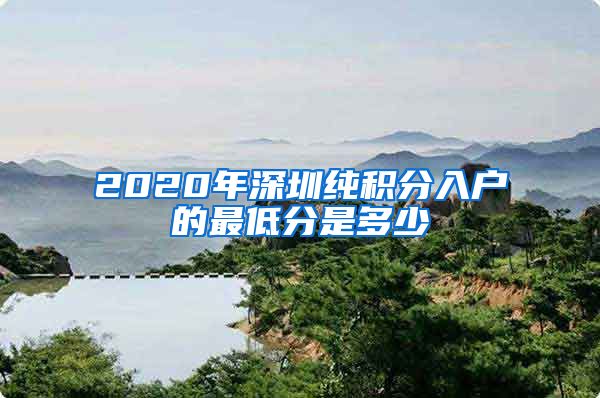 2020年深圳纯积分入户的最低分是多少