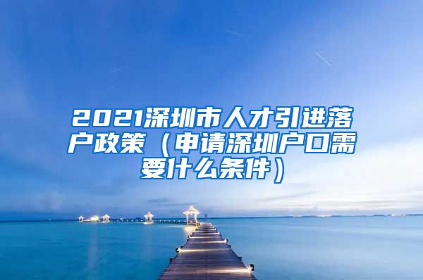 2021深圳市人才引进落户政策（申请深圳户口需要什么条件）