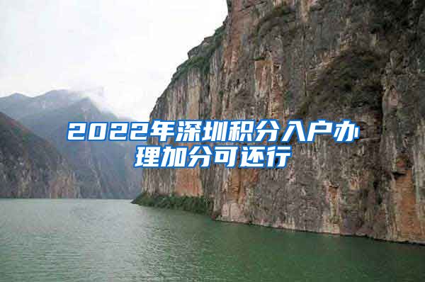 2022年深圳积分入户办理加分可还行