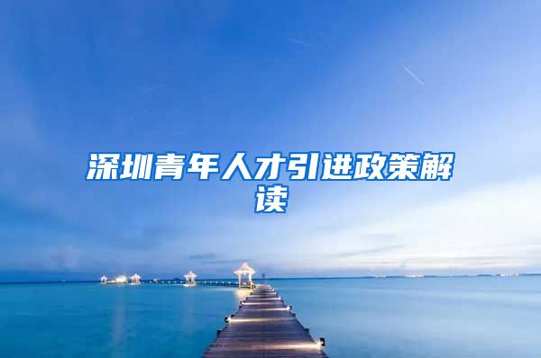 深圳青年人才引进政策解读