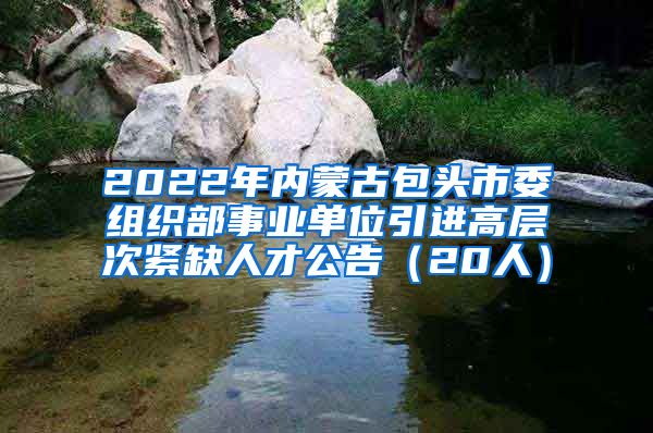 2022年内蒙古包头市委组织部事业单位引进高层次紧缺人才公告（20人）